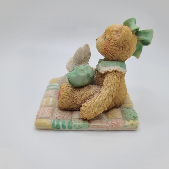 1991 Cherished Teddies "Camille" Bear w Bunny Figurine #950424 Lost Without You - Picture 4 of 7